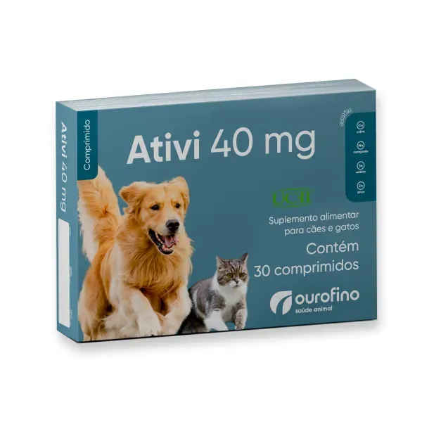 Suplemento Alimentar Ativi 40mg Ourofino 30 comprimidos